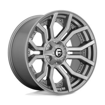   Alumínium felni 20x10 ET-18 5x127/5x139.7 D713 Rage Platinum Brushed GUN Metal Tinted Clear Fuel