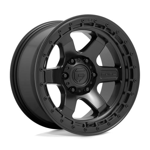 Alumínium felni 17x9 ET-12 6x139,7 D750 Block Matte Black W/ Black Ring Fuel