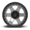   Alumínium felni 17x9 ET1 5x127 D752 Block Matte Gunmetal W/ Black Ring Fuel