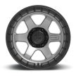 Alumínium felni 17x9 ET1 6x114.3 D752 Block Matte Gunmetal/Black Ring Fuel