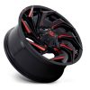   Alumínium felni 20x9 ET1 5x114.3/5x127 D755 Reaction Gloss Black Milled W/ RED Tint Fuel