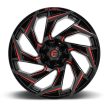 Alumínium felni 20x9 ET20 5x114.3/5x127 D755 Reaction Gloss Black/Red Tint Fuel