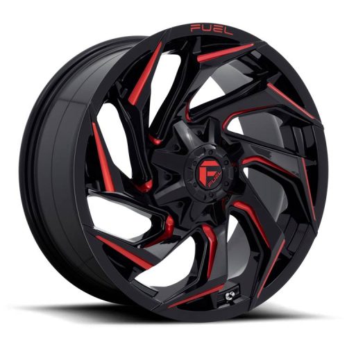 Alumínium felni 20x9 ET1 6x135/6x139,7 D755 Reaction Gloss Black Milled W/ RED Tint Fuel