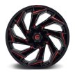Alumínium felni 22x10 ET-18 6x135/6x139,7 D755 Reaction Gloss Black Milled W/ RED Tint Fuel