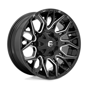   Alumínium felni 20x10 ET-18 8x165.1 D769 Twitch Glossy Black Milled Fuel