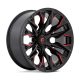 Alumínium felni 22x10 ET-18 6x139.7 D823 Flame Gloss Black Milled W/ Candy RED Fuel