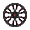   Alumínium felni 22x10 ET-18 6x139.7 D823 Flame Gloss Black Milled W/ Candy RED Fuel
