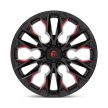 Alumínium felni 22x10 ET-18 6x139.7 D823 Flame Gloss Black Milled W/ Candy RED Fuel