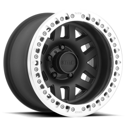 Alumínium felni 17x9 ET-38 6x139.7 KM229 Machete Crawl Beadlock Satin Black W/ Machined Ring KMC