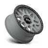   Alumínium felni 18x8.5 ET35 5x127 KM535 Grenade Off-road Matte Gray W/ Matte Black LIP KMC