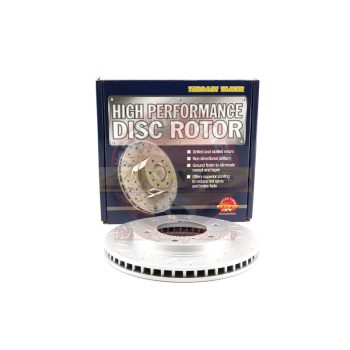   Terrain Tamer Fúrt és mart hűtött féktárcsa első 295 mm (T/T Slotted & Drilled Rotor Front 295Mm) Mitsubishi L200 2005->