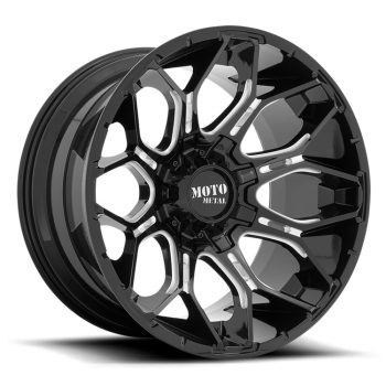   Alumínium felni 20x10 ET-18 6x135/6x139,7 MO808 Sniper Gloss Black Milled Moto Metal