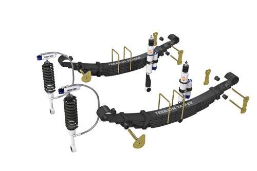 Terrain Tamer felfüggesztés készlet PRO lengéscsillapítókkal emelés +40mm +50kg terhelésig elöl +100kg terhelésig hátul Mazda BT50 2011-2018 Ford Ranger PX1 2011-2015 szintszabályzás nélküli modellek