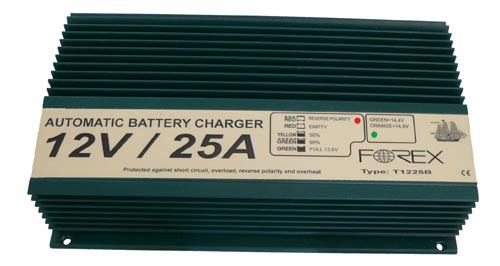 Forex T1225B akkumulátor töltő - 12V/25A