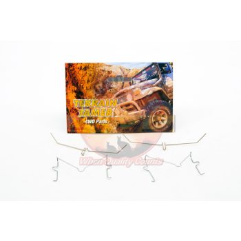   Terrain Tamer Féknyereg rezgéscsillapító készlet első (Caliper Anti Rattle Spring Kit Front) Toyota Hilux LN 106 107 111 130 167 172 RN 105 106 110 130 YN 130 1988-> Landcruiser FZJ HZJ PZJ 70 73 75