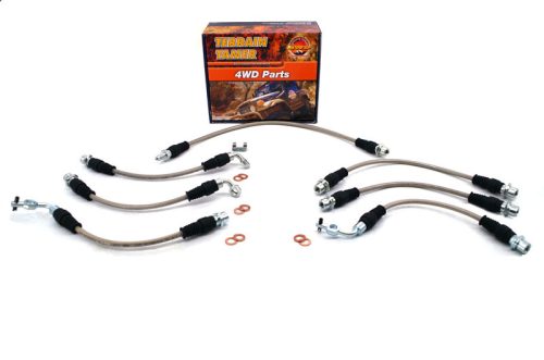 Terrain Tamer Fonott fékcső készlet ABS-el felszerelt modellekhez (Braided Brake Hose Kit Suit To 2" Raised Susp. Suits Abs) Toyota Landcruiser VDJ 76 78 79 2012-2016