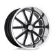 Alumínium felni 20x8 ET1 5x127 U117 Rambler Gloss Black Milled US Mags