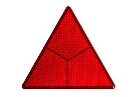 Utánfutó prizma piros háromszög 2 csavaros