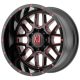 Alumínium felni 20x10 ET-24 5x127 XD820 Grenade Satin Black Milled/Red Clear Coat XD Series