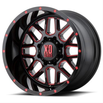   Alumínium felni 20x9 ET18 6x139,7 XD820 Grenade Satin Black Milled/Red Clear Coat XD Series