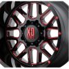   Alumínium felni 20x9 ET18 6x139,7 XD820 Grenade Satin Black Milled/Red Clear Coat XD Series