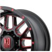 Alumínium felni 20x9 ET18 6x139,7 XD820 Grenade Satin Black Milled/Red Clear Coat XD Series